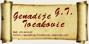 Genadije Točaković vizit kartica